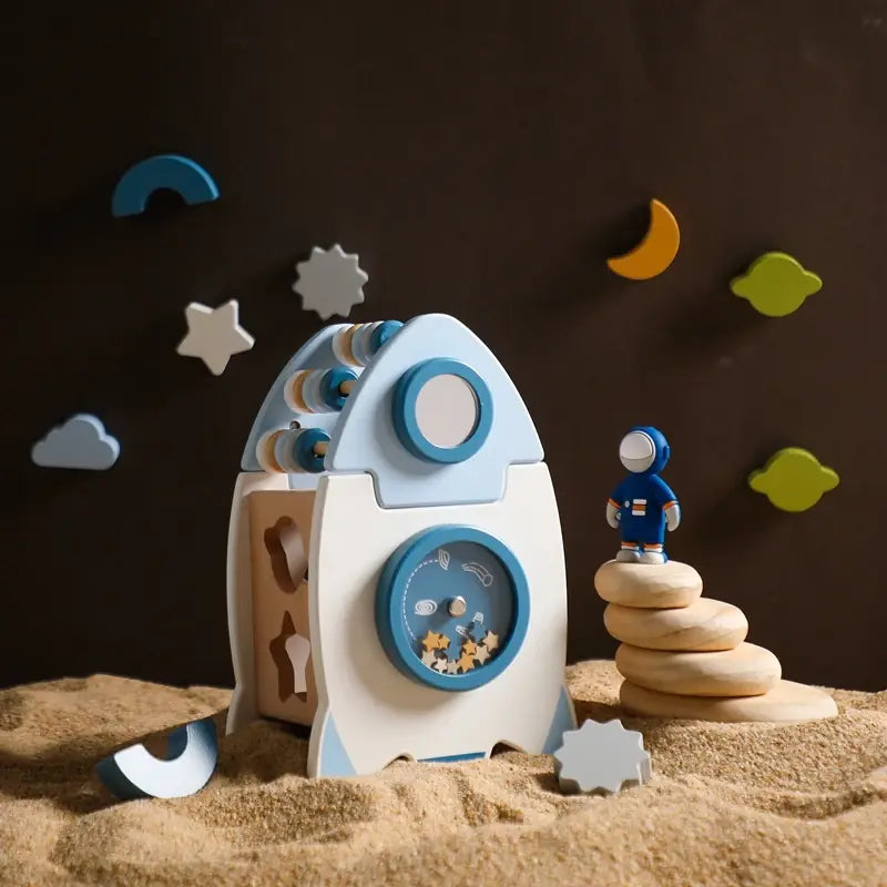 EduRocket toy showing assembly parts and components