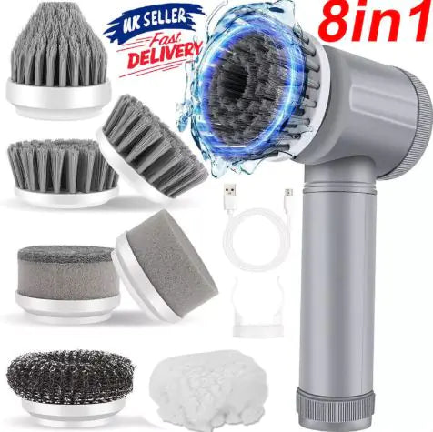 PowerScrub cleaning brush scrubbing bathroom tile grout