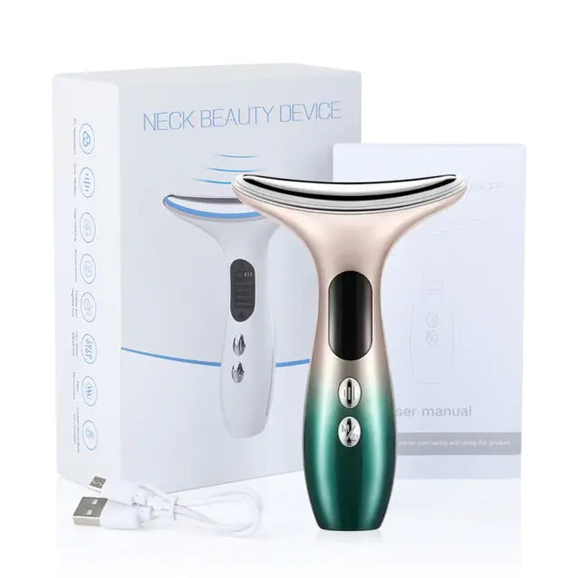 MicrocurrentPro facial device gliding along forehead to reduce wrinkles
