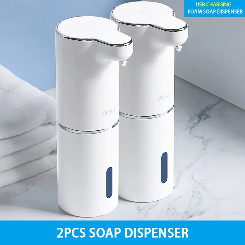 Foamora dispenser size comparison next to hand