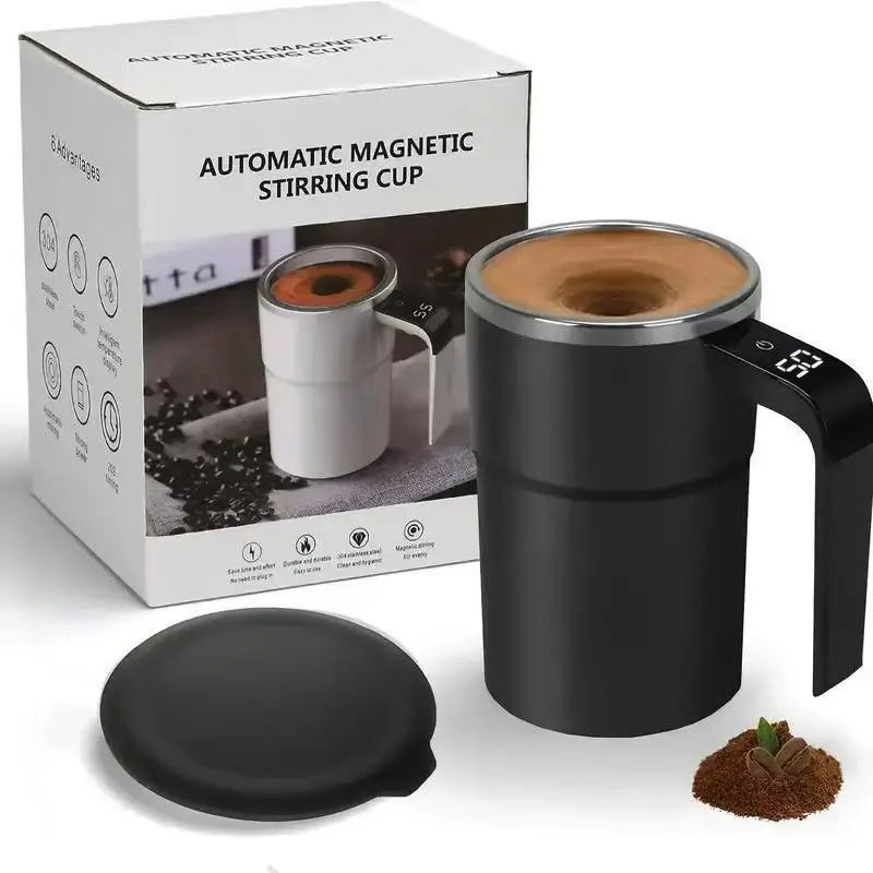 Self-stirring mug size and capacity comparison