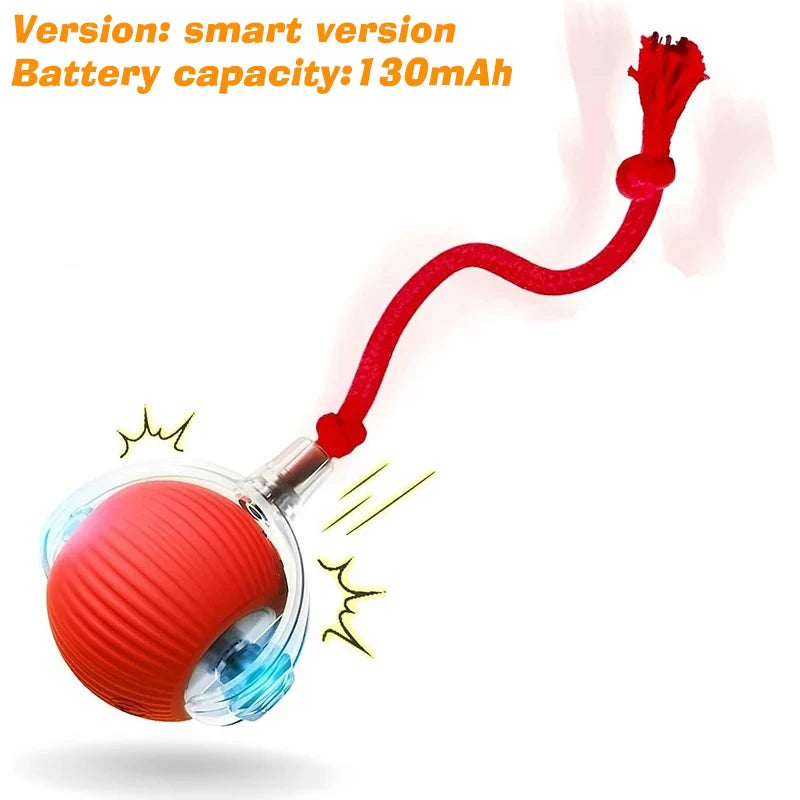 Rechargeable dog ball toy charging indicator light
