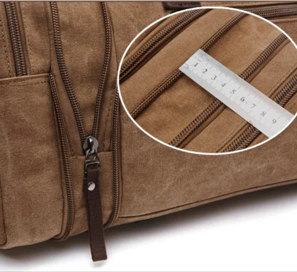 Travana outdoor canvas bag product contents and packaging