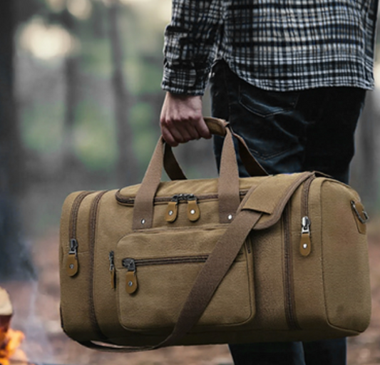 Travana outdoor travel canvas shoulder bag full product view