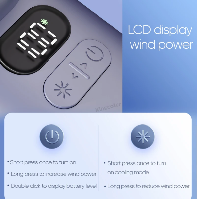 Handheld fan compact design for bag and pocket