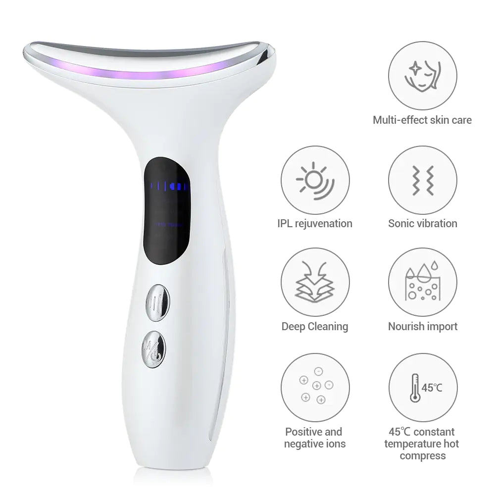 MicrocurrentPro face massager power button and intensity settings