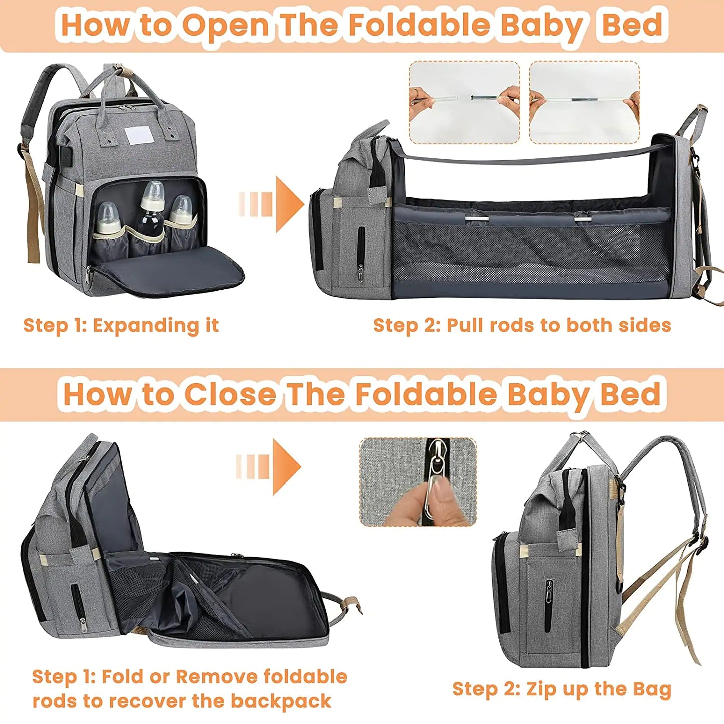 Toteletto backpack product contents and included accessories