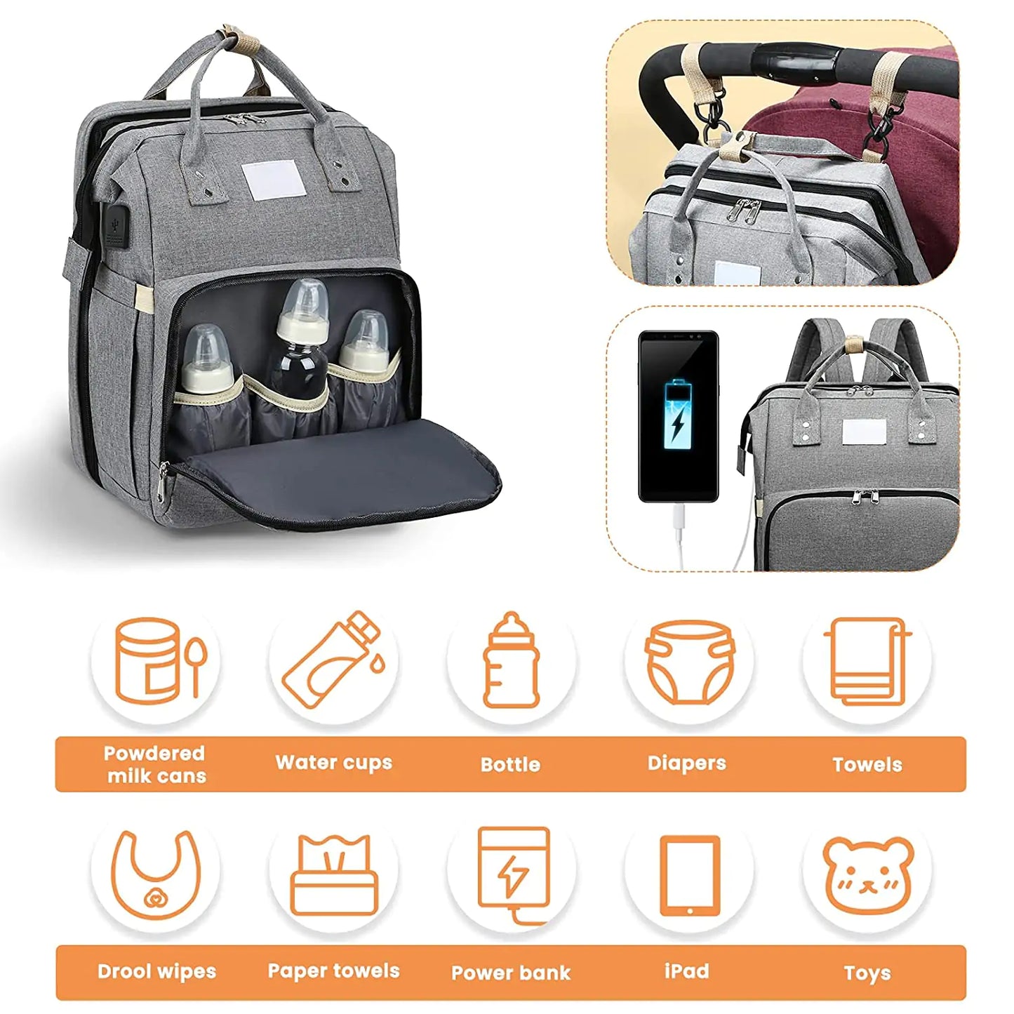 Toteletto multi-function backpack size comparison and capacity