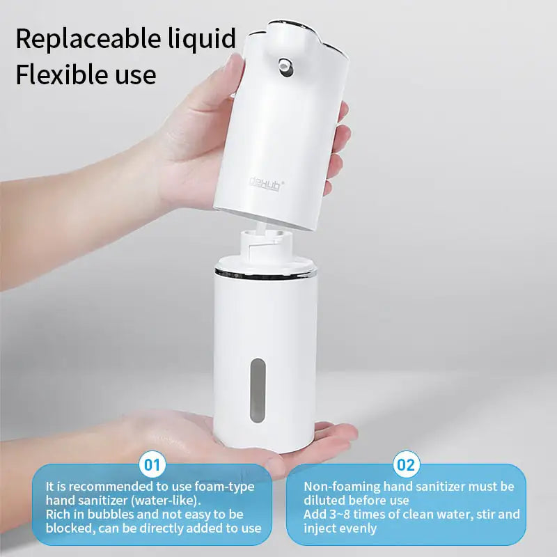 Foamora smart dispenser mounted on bathroom counter